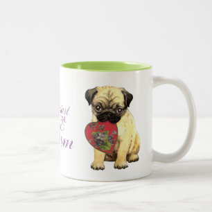 Tasse 2 Couleurs Carlin Heart Mom