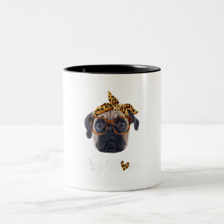 Tasse 2 Couleurs Carlin Maman Empreinte de léopard Amoureux de les