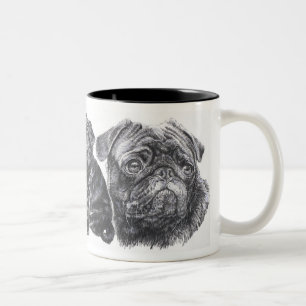 Tasse 2 Couleurs Carlin noir