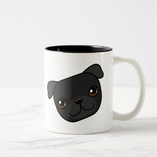 Tasse 2 Couleurs Carlin noir