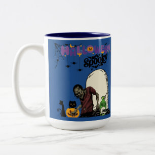 Tasse 2 Couleurs Carnaval de la lumière fantôme bleu profond