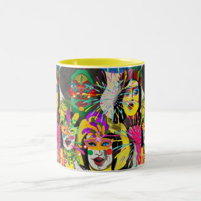 Tasse 2 Couleurs Carnaval du Brésil (Centre)