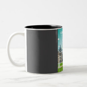 Tasse 2 Couleurs Caroline du Nord États-Unis Vintage Minimal Retro
