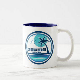 Tasse 2 Couleurs Carova Beach Caroline du Nord Palmier Oiseaux