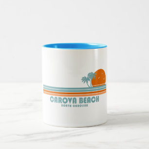 Tasse 2 Couleurs Carova Beach Caroline du Nord Sun Palm Trees
