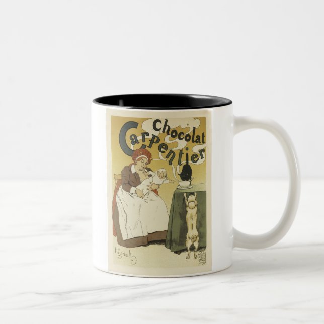 Tasse 2 Couleurs Carpentier au chocolat (Droit)