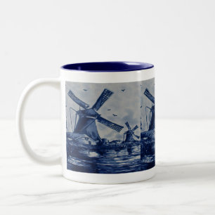 Tasse 2 Couleurs Carrelage Bleu Delft antique - Windmills by the Wa