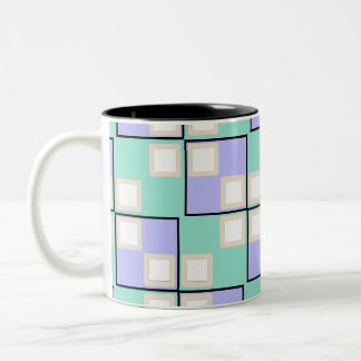Tasse 2 Couleurs Carrés cool violet