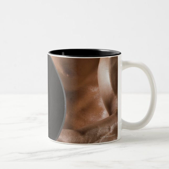 Tasse 2 Couleurs Carrossier masculin fléchissant le poids de levage (Droit)