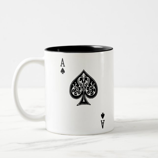 Tasse 2 Couleurs Carte Ace Poker (Gauche)