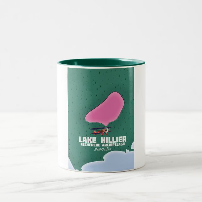Tasse 2 Couleurs Carte australienne du lac Hillier. (Centre)