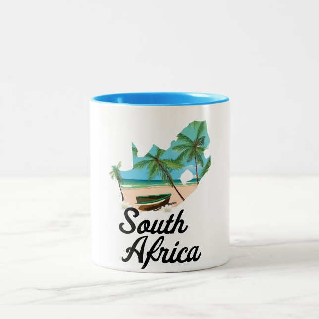 Tasse 2 Couleurs Carte d'Afrique du Sud (Centre)