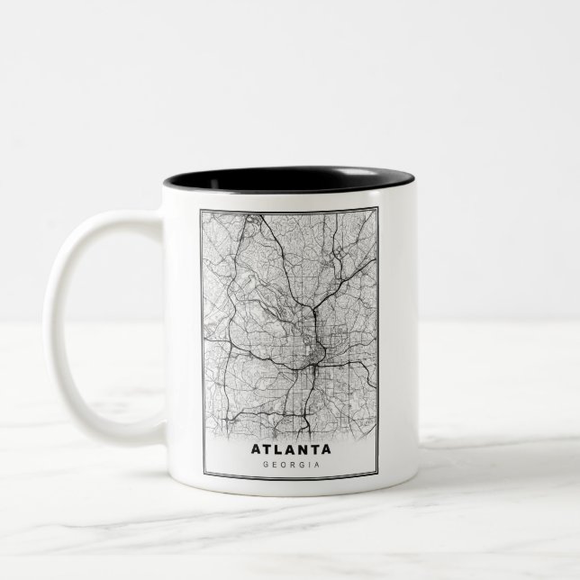 Tasse 2 Couleurs Carte d'Atlanta (Gauche)