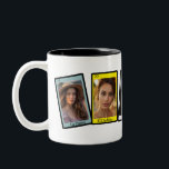 Tasse 2 Couleurs Carte de Bingo Loteria mexicaine personnalisée<br><div class="desc">Une mignonne loteria personnalisée a inspiré la tasse pour les fêtes de fin de fêtes de bachelorette et les fêtes de mariée. Ajoutez vos propres photos en utilisant la fonction de personnalisation. Message moi d'ajouter plus de cartes/ pour le nombre customisé de cartes et des demandes de design spécial.</div>