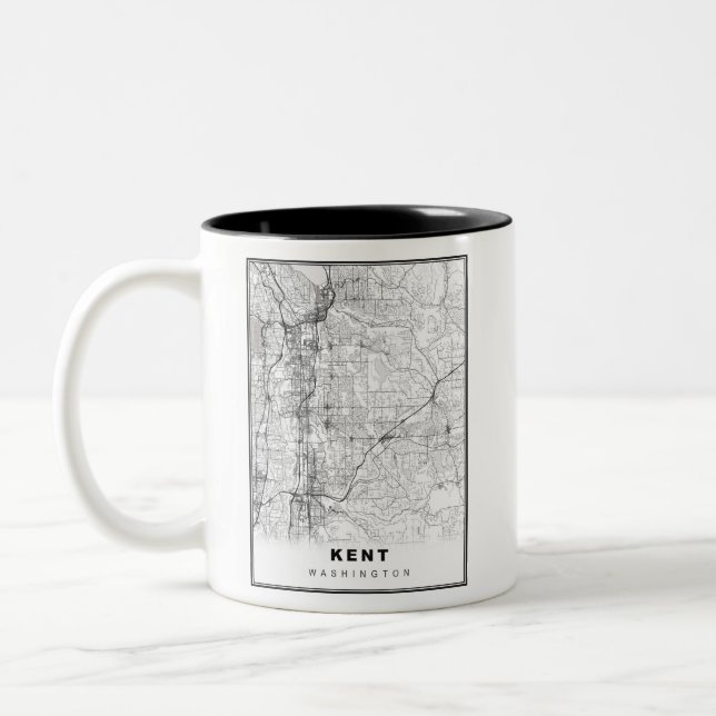 Tasse 2 Couleurs Carte de Kent (Gauche)