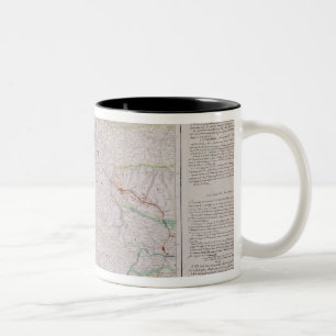 Tasse 2 Couleurs Carte de la Galicie avec l'itinéraire de l'armée