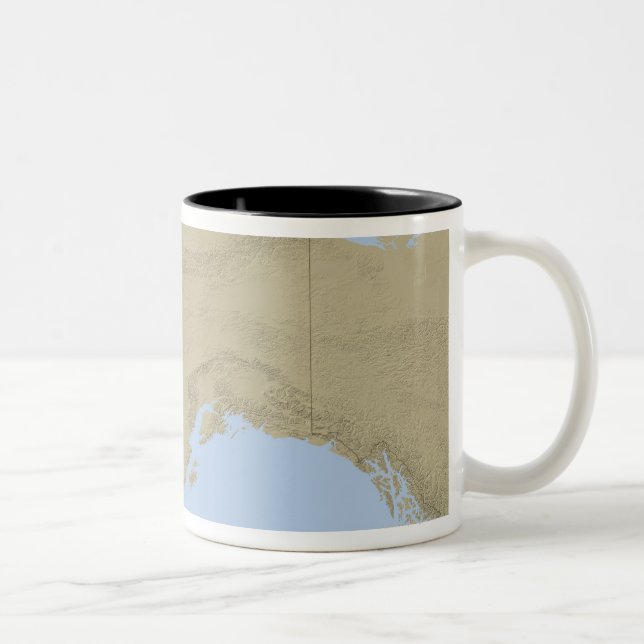 Tasse 2 Couleurs Carte de l'Alaska 3 (Droit)