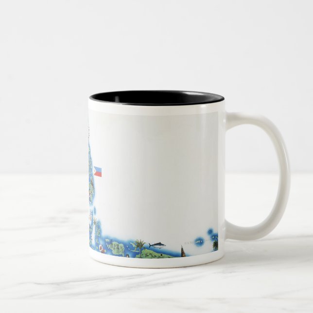 Tasse 2 Couleurs Carte de l'Asie du sud-est (Droit)