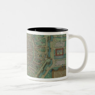 Tasse 2 Couleurs Carte de Milan, de "Civitates Orbis Terrarum" par