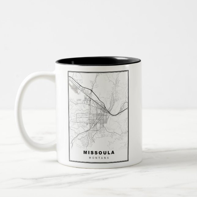 Tasse 2 Couleurs Carte de Missoula (Gauche)
