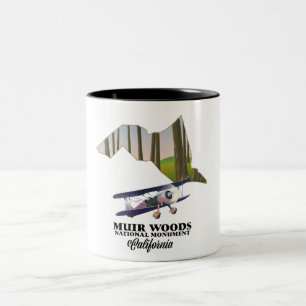 Tasse 2 Couleurs Carte de Muir Woods National Monument affiche de v
