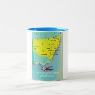 Tasse 2 Couleurs Carte de Nouvelle-Galles du Sud Australie