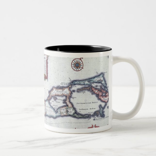 Tasse 2 Couleurs Carte des Bermudes (Droit)