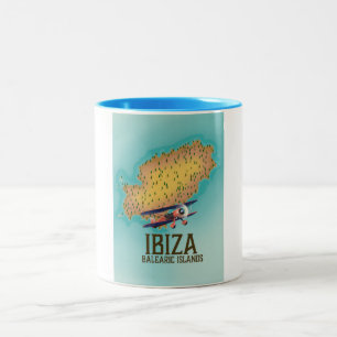 Tasse 2 Couleurs Carte des îles Baléares Ibiza