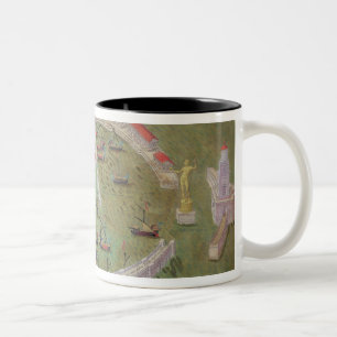 Tasse 2 Couleurs Carte d'Ostia, de "Civitates Orbis Terrarum" par G