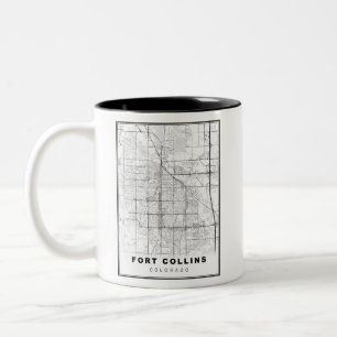Tasse 2 Couleurs Carte du Fort Collins