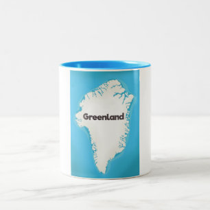 Tasse 2 Couleurs Carte du Groenland