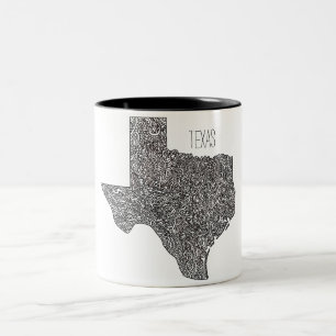 Tasse 2 Couleurs Carte du Texas