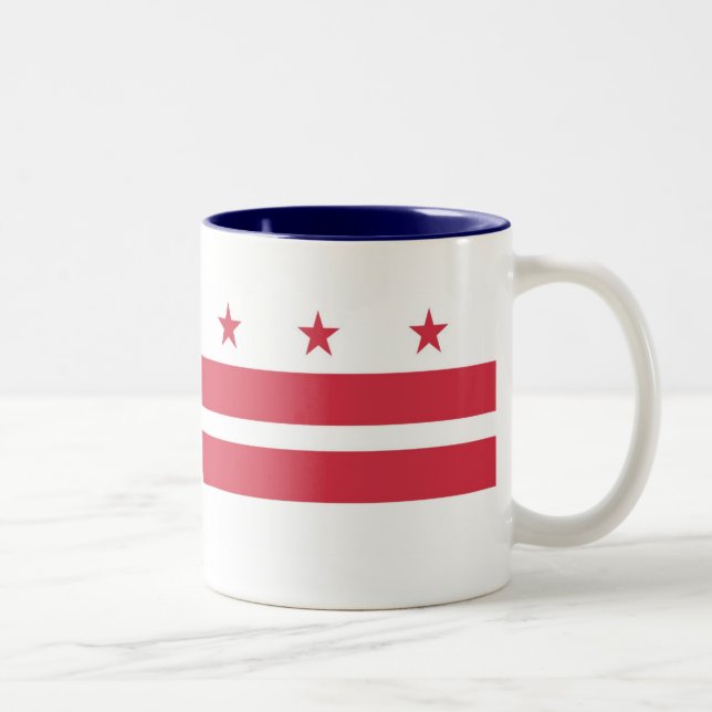 Tasse 2 Couleurs Carte et drapeau de Washington DC (Droit)