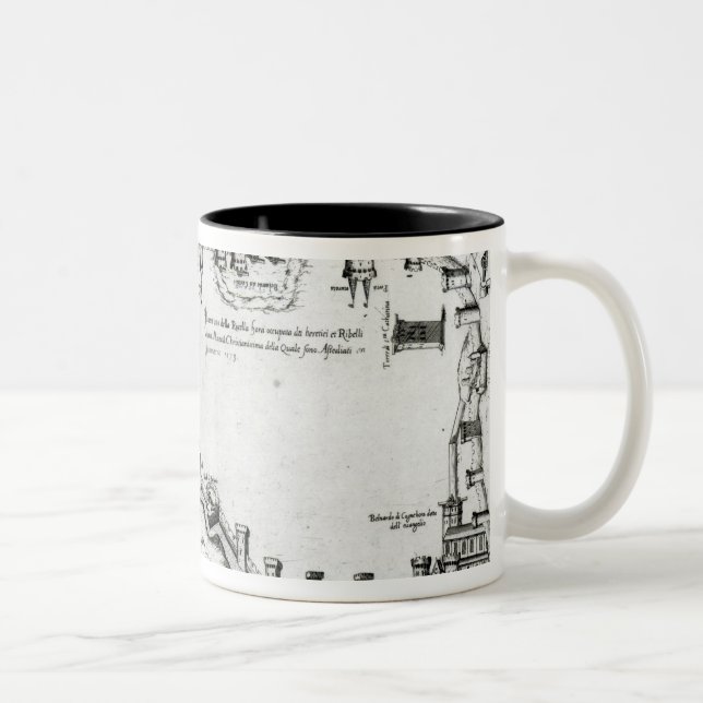 Tasse 2 Couleurs Carte illustrant La Rochelle occupé (Droit)
