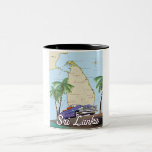 Tasse 2 Couleurs Carte illustrée des îles Falkland.