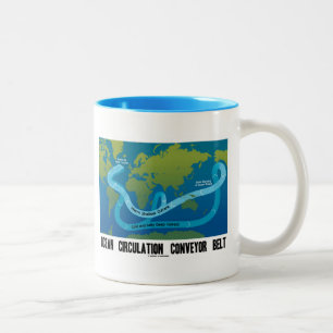 Tasse 2 Couleurs Carte mondiale de la ceinture de circulation océan