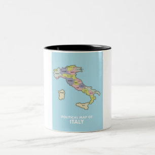 Tasse 2 Couleurs Carte politique de l'Italie