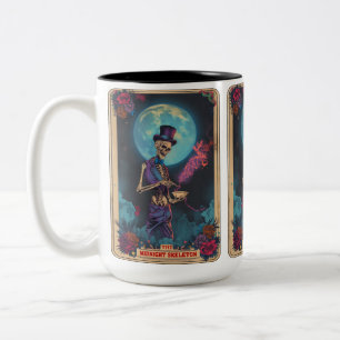 Tasse 2 Couleurs Carte Tarot Squelette Minuit