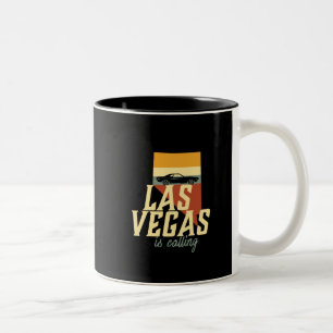 Tasse 2 Couleurs Carte vintage Retro Las Vegas Nevada USA City Map