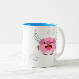 Tasse 2 Couleurs Cartogramme volant mignon