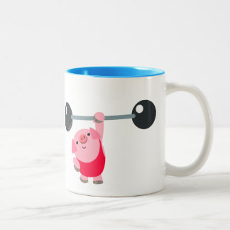 Tasse 2 Couleurs Cartoon de levage de poids mignon