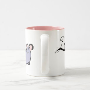 Tasse 2 Couleurs Cartoon de souris mignonne Rat Lunaire Nouvel An 2