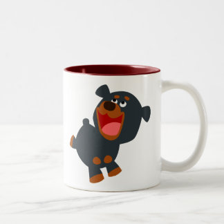 Tasse 2 Couleurs Cartoon joyeux Bébé Rottweiler