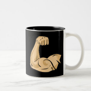 Tasse 2 Couleurs CARTOON MUSCLES HOMME bras fort biceps pow athléti