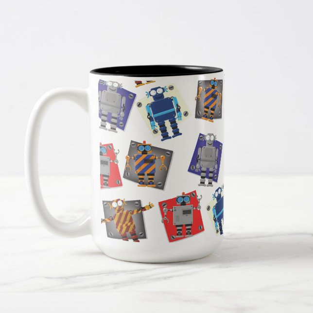 Tasse 2 Couleurs Cartoon robotique mécanique (Gauche)
