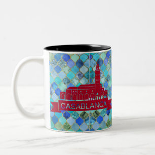 Tasse 2 Couleurs Casablanca Maroc Souvenir