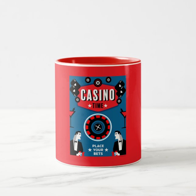 Tasse 2 Couleurs Casino Gambling Poker Roulette (Centre)