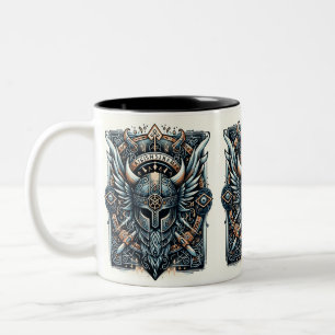 Tasse 2 Couleurs Casque de la rune Mystic Viking