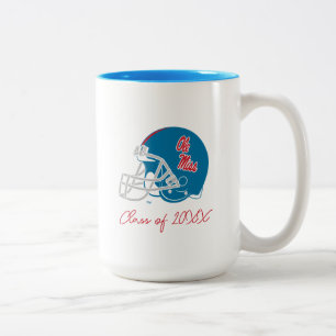 Tasse 2 Couleurs Casque Ole Miss Football   Bleu clair