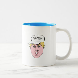 Tasse 2 Couleurs Casquette de caricature de Donald Trump grand
